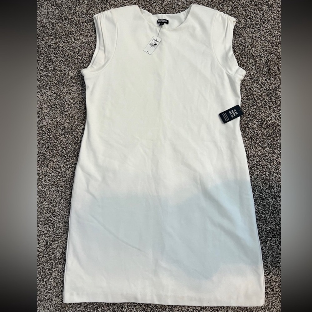 NWT Express women’s white dress size large.